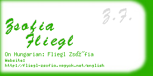 zsofia fliegl business card